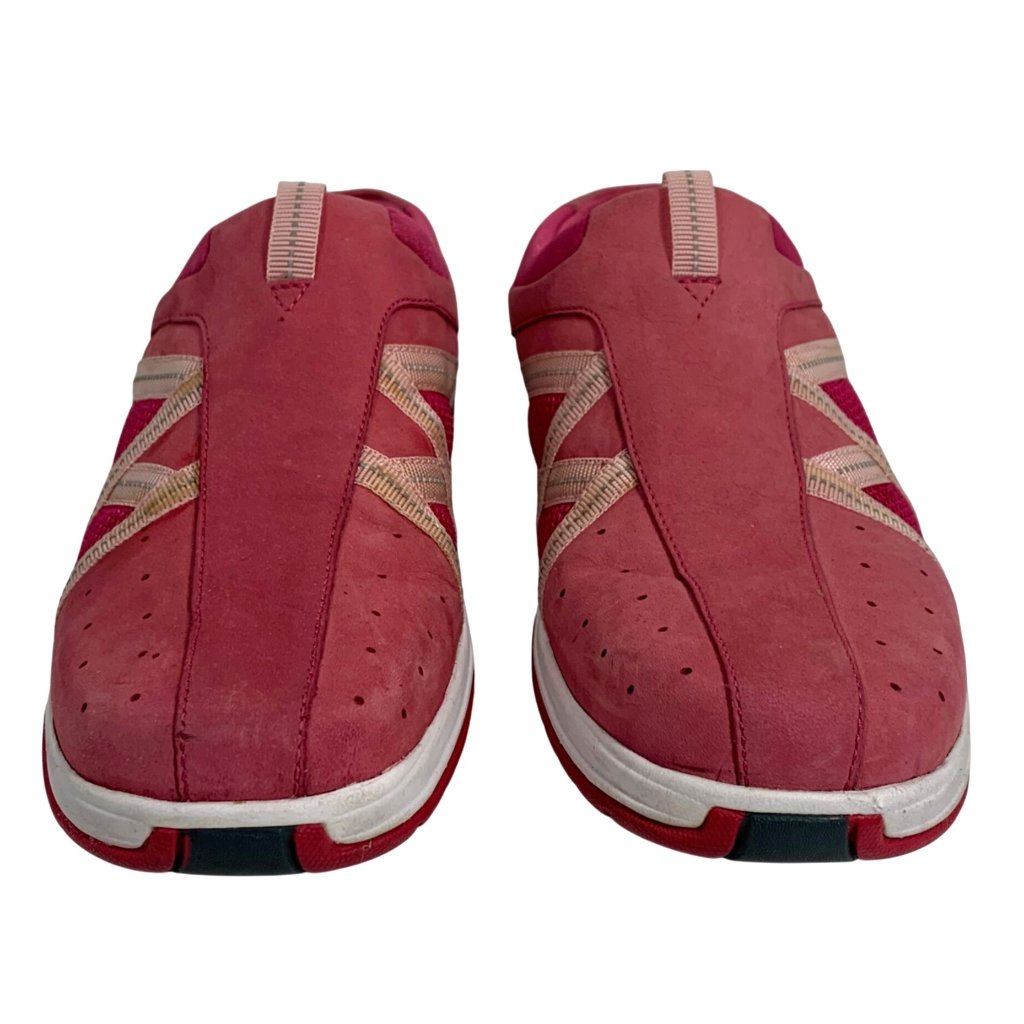 Cole Haan Air Womens Slide Mules Pink Suede Mesh Comfort Casual Shoes Sz 8.5aa